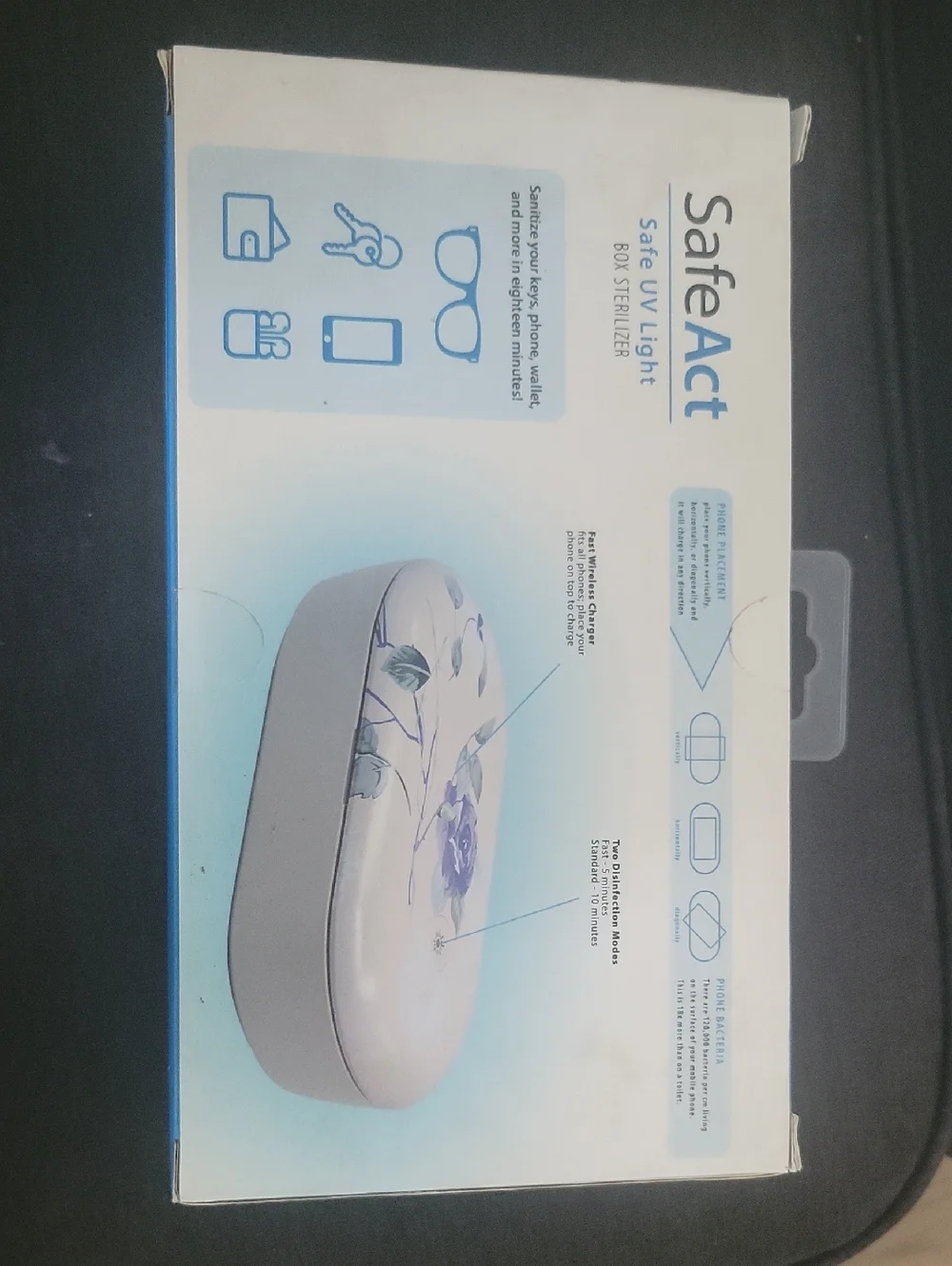 UV Light Sterilizer Box - White/Blue